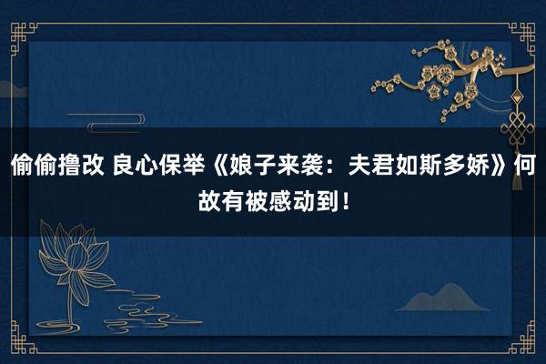 偷偷撸改 良心保举《娘子来袭:夫君如斯多娇》何故有被感动到!