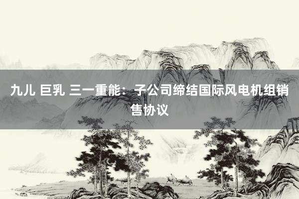 九儿 巨乳 三一重能:子公司缔结国际风电机组销售协议