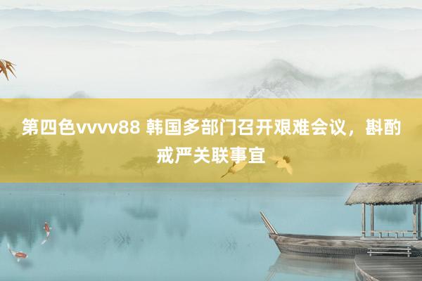 第四色vvvv88 韩国多部门召开艰难会议,斟酌戒严关联事宜