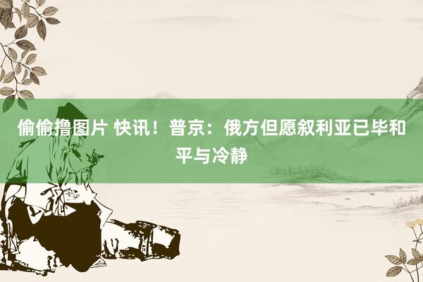 偷偷撸图片 快讯！普京：俄方但愿叙利亚已毕和平与冷静